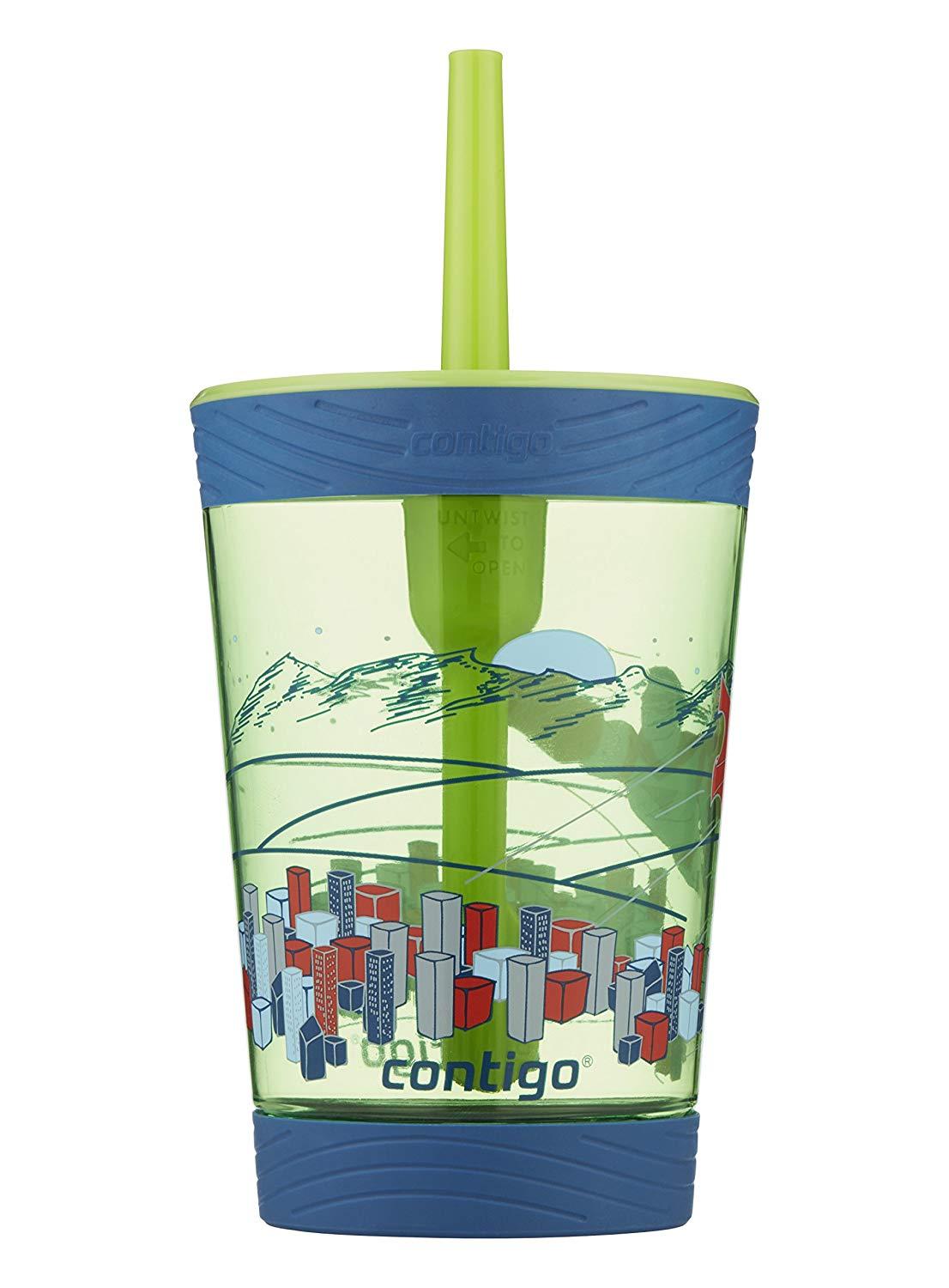 Contigo 14oz Kids Plastic Spill-Proof Tumbler with Straw Space Kitty 1 ct